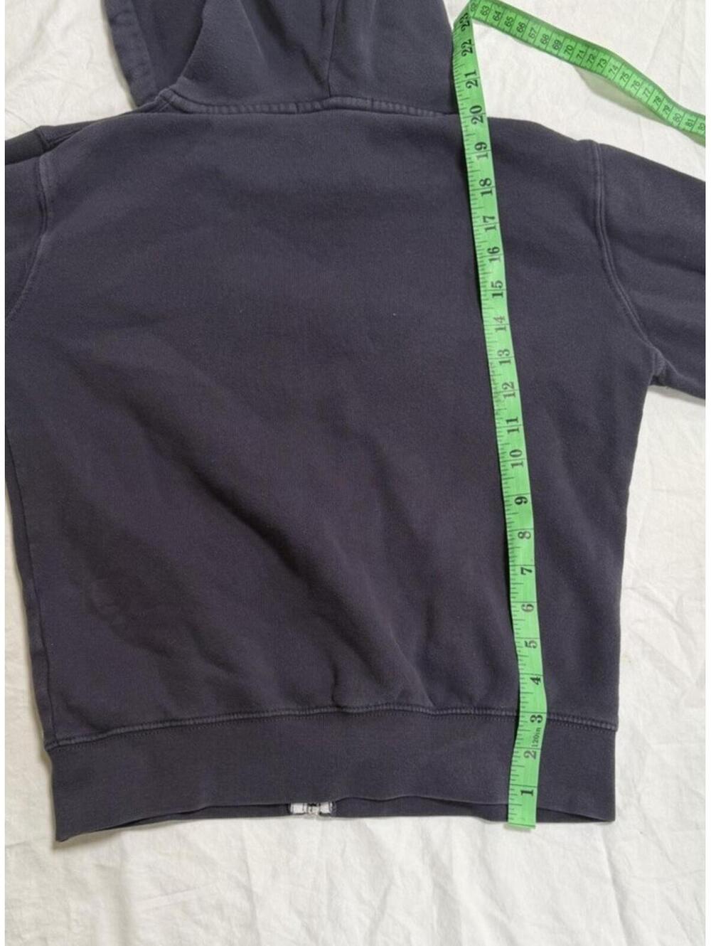 Brandy Melville Dark Gray Full Zip Hoodie Fleece Women's Long Sleeve - Picture 4 of 5